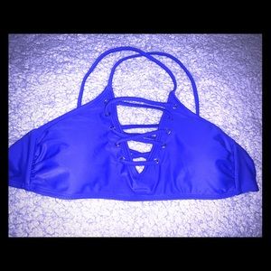Blue Strappy Swim Top